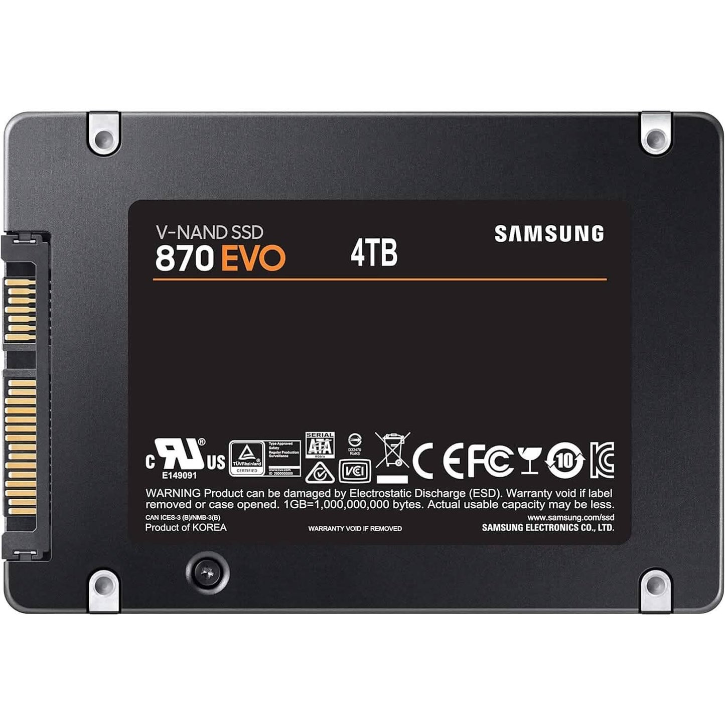 Samsung 870 EVO 4TB 2.5 Inch SATA III Internal SSD (MZ-77E4T0B/AM)  (Refurbished) DailySale