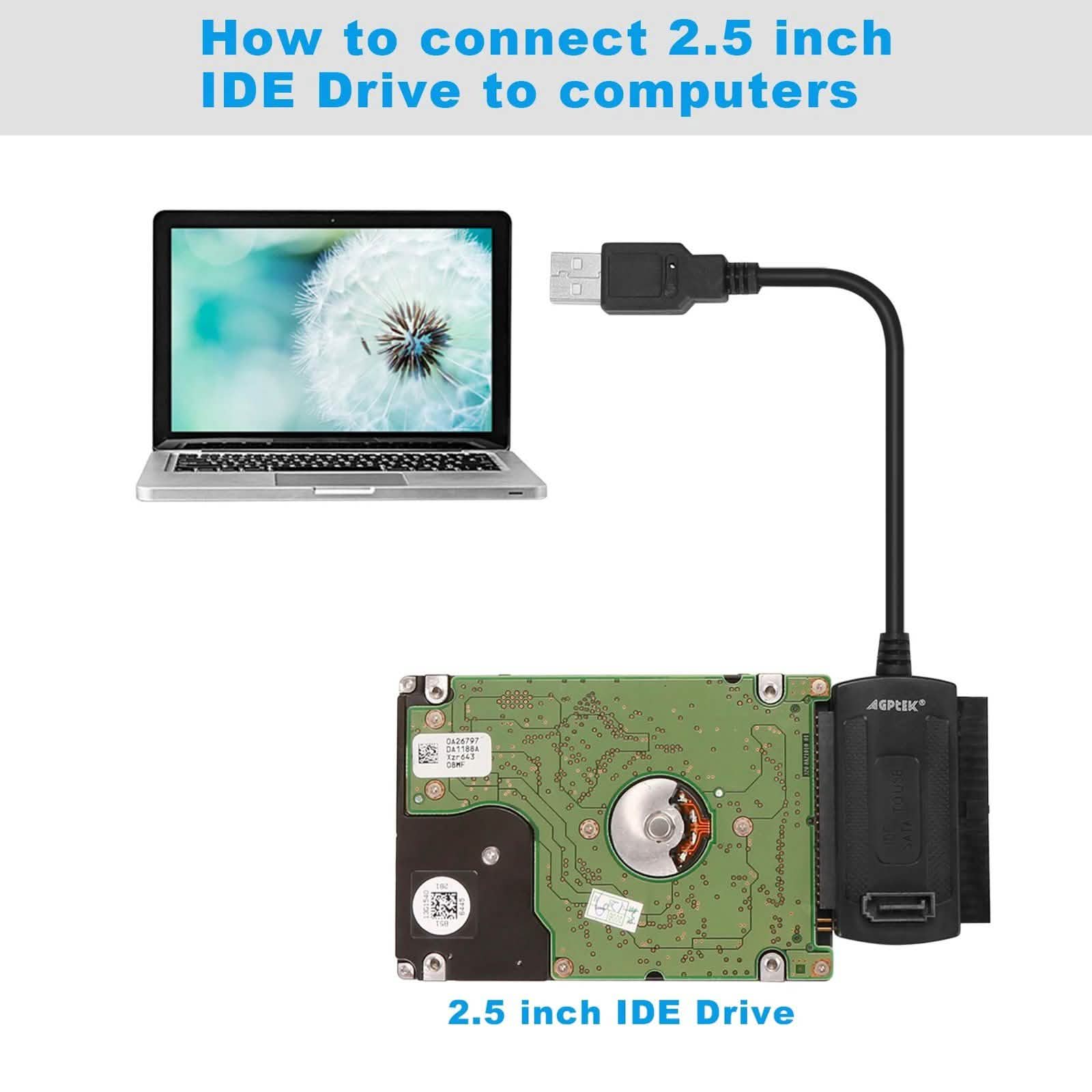 SATA PATA IDE to USB 2.0 Adapter Converter Cable For 2.5" 3.5" Hard Drive Disk DailySale