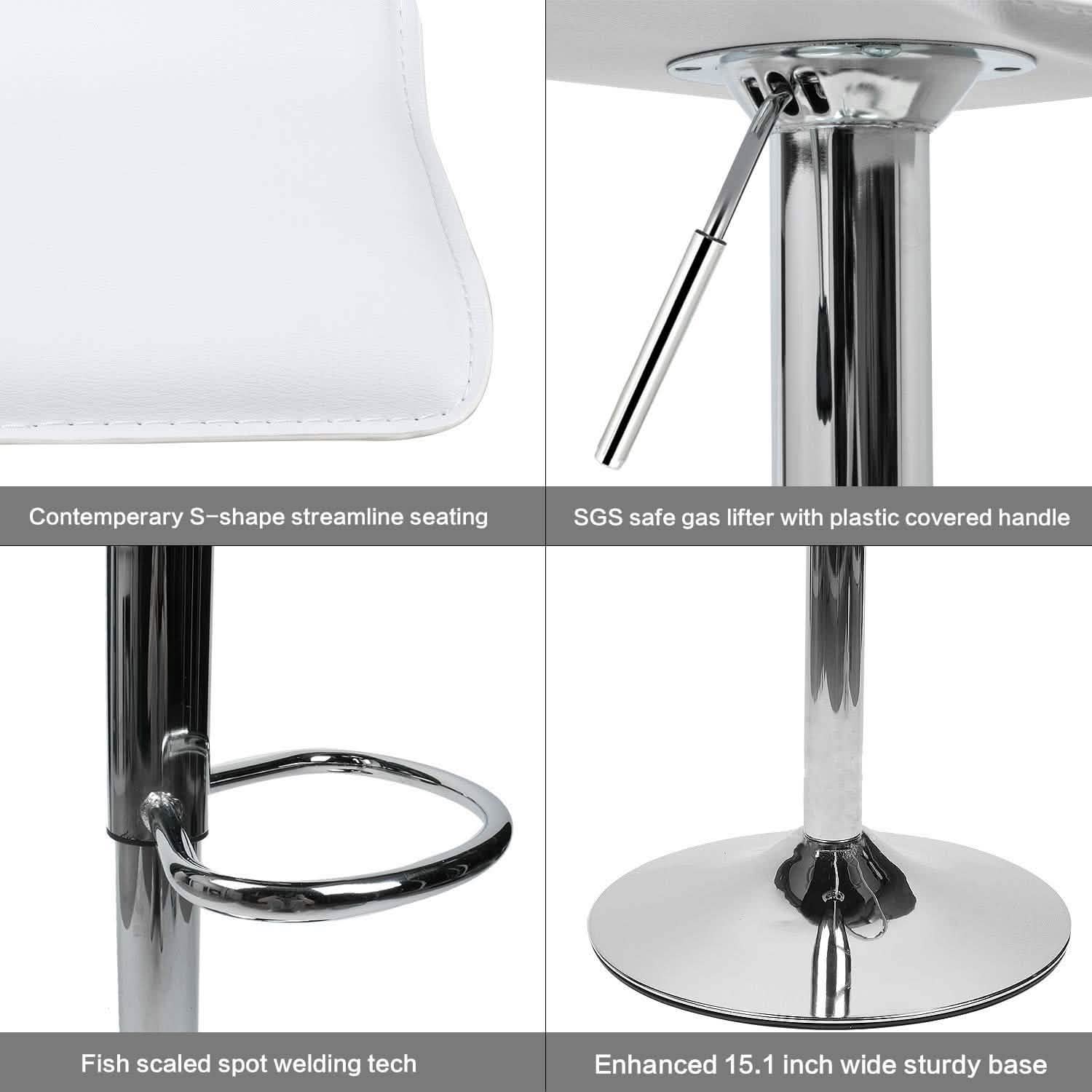 Set of 2: Adjustable Swivel Barstools DailySale