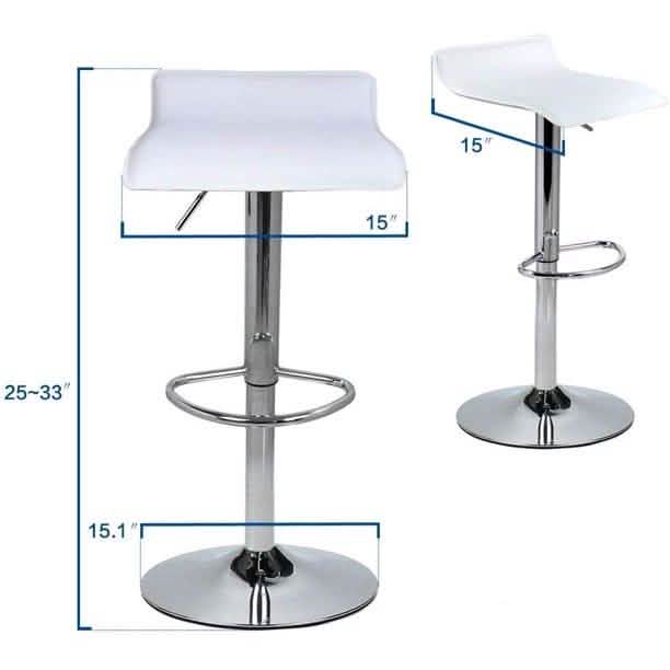 Set of 2: Adjustable Swivel Barstools DailySale