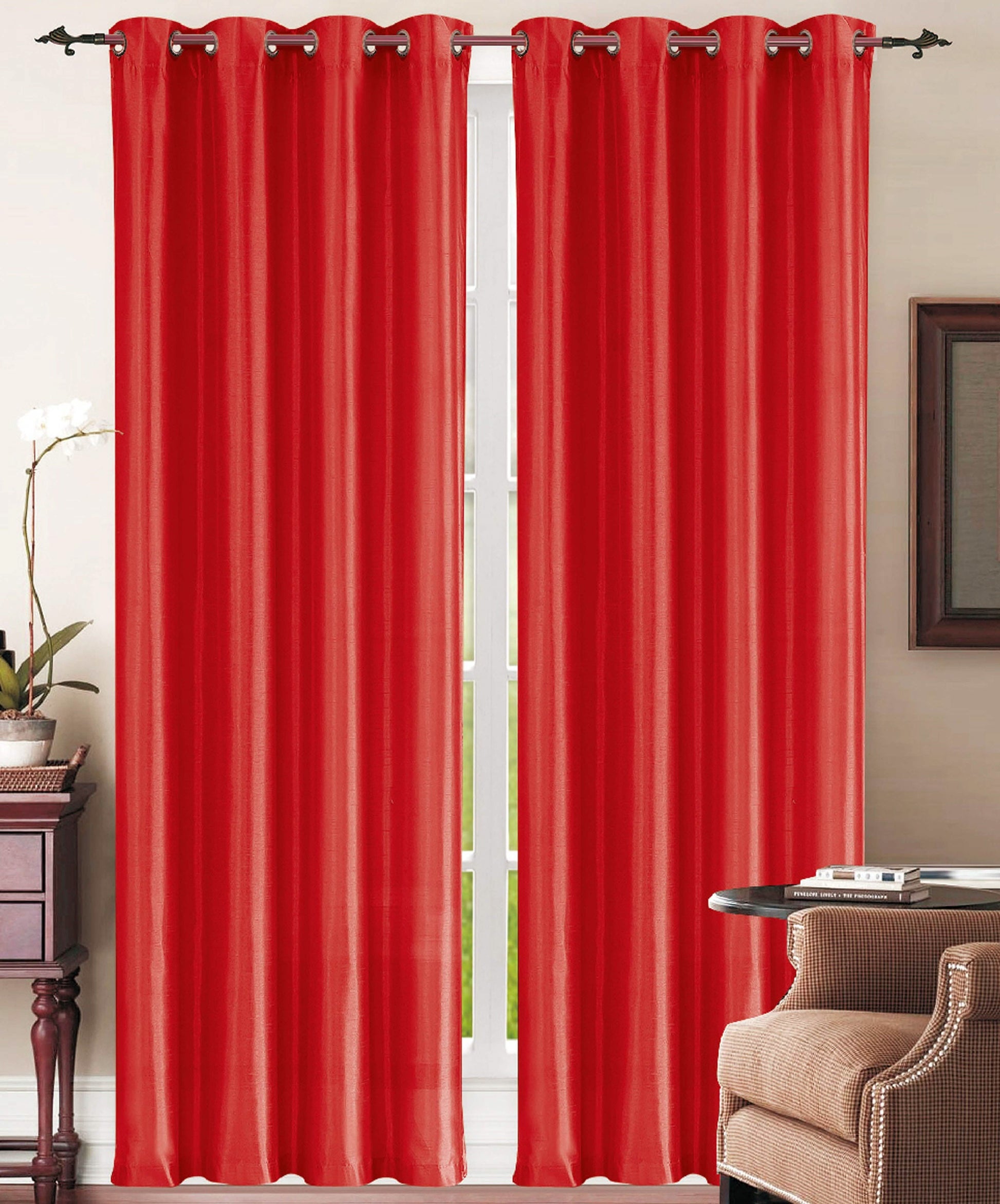 Set of 2: Grommet Curtain Panels - Assorted Colors DailySale