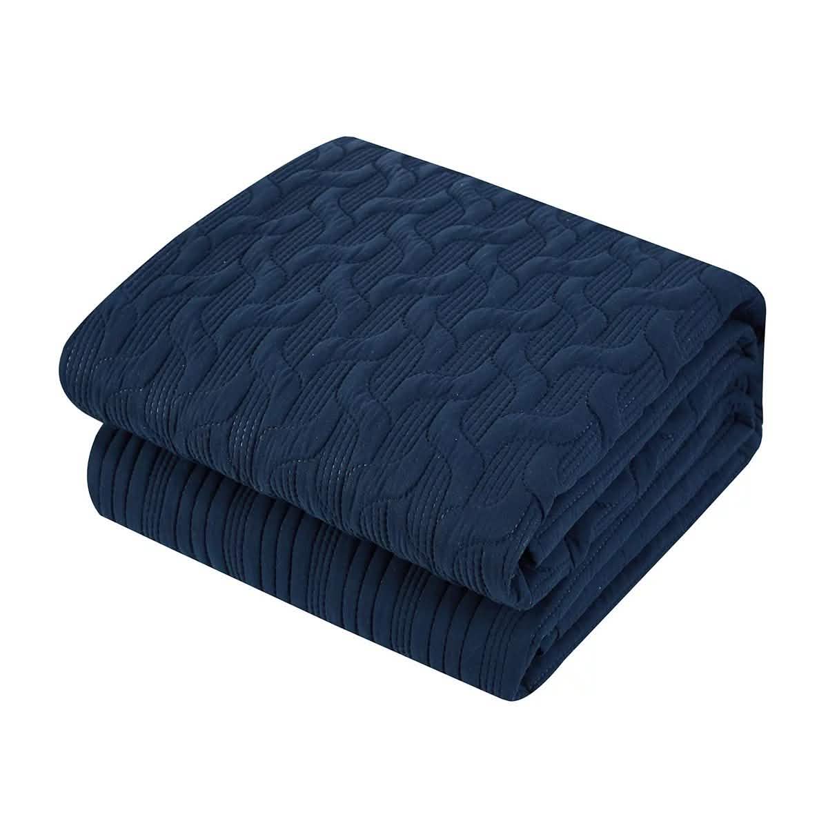 Shaly Quilt Cover Set Interlaced Vine Pattern Quilted Bed DailySale
