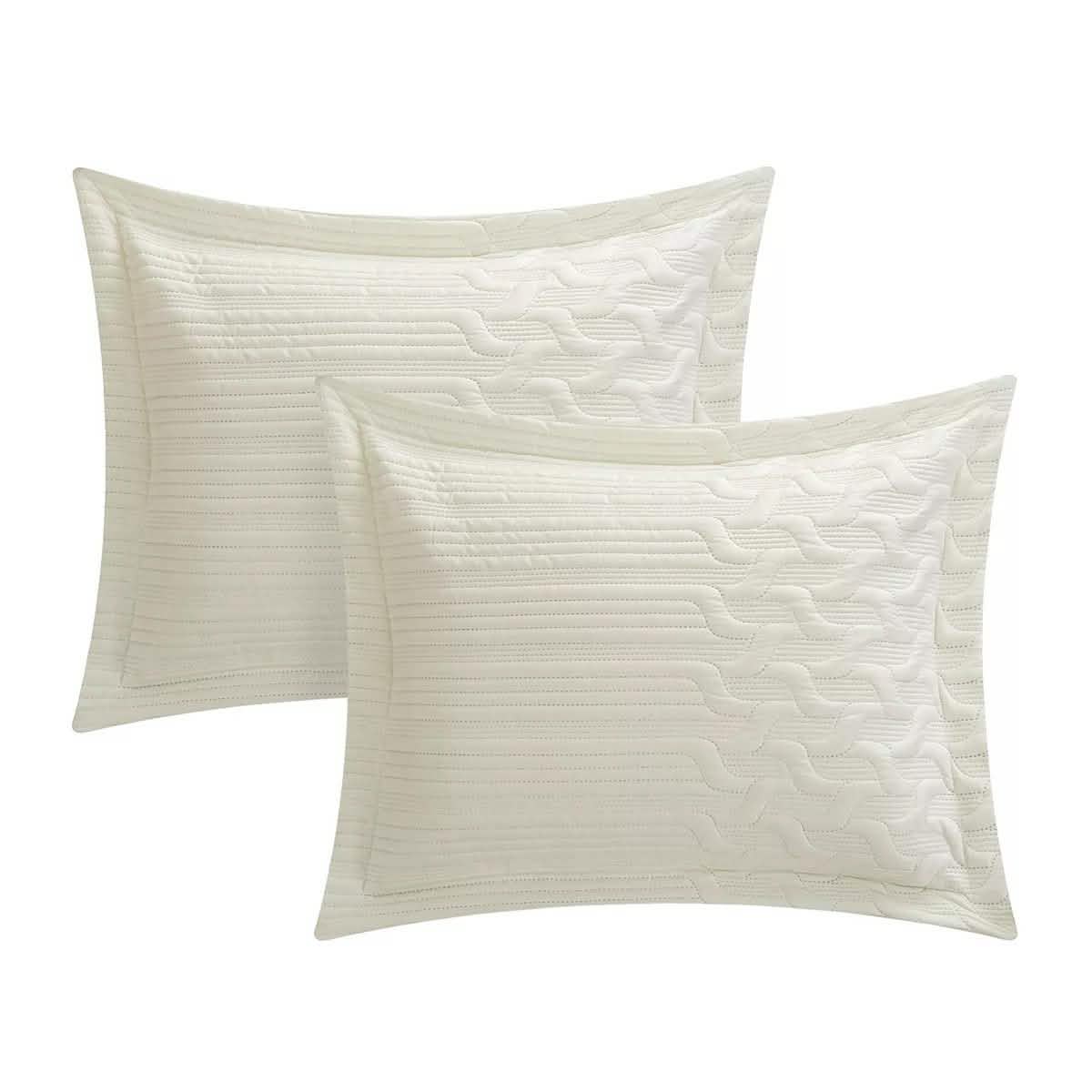 Shaly Quilt Cover Set Interlaced Vine Pattern Quilted Bed DailySale
