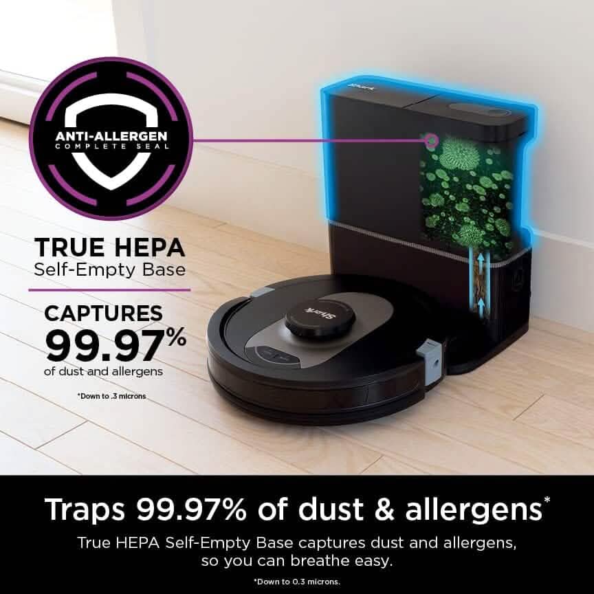 Shark RV2502AE AI Ultra Robot Vacuum with XL HEPA Self-Empty Base  (Refurbished) DailySale