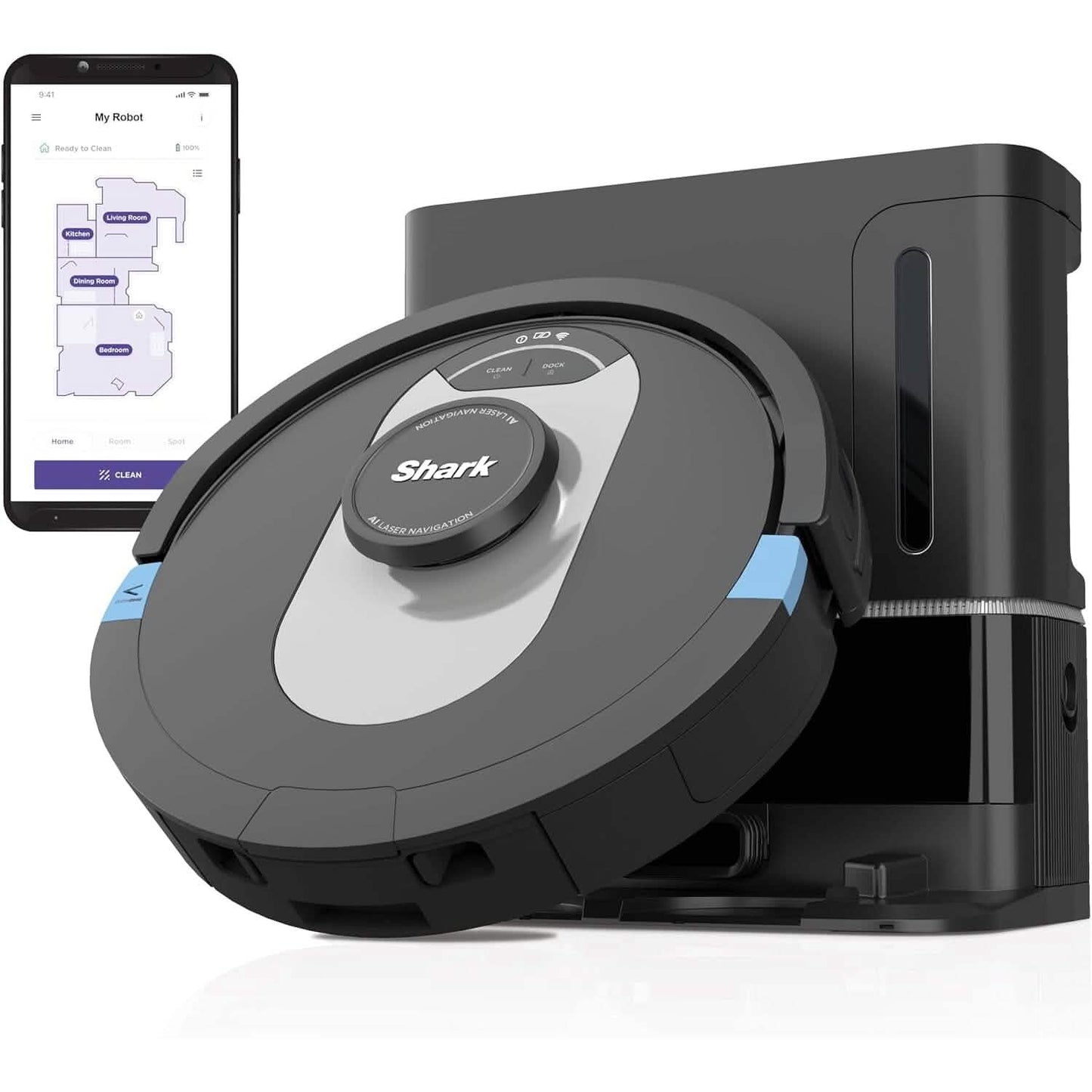 Shark RV2502AE AI Ultra Robot Vacuum with XL HEPA Self-Empty Base  (Refurbished) DailySale