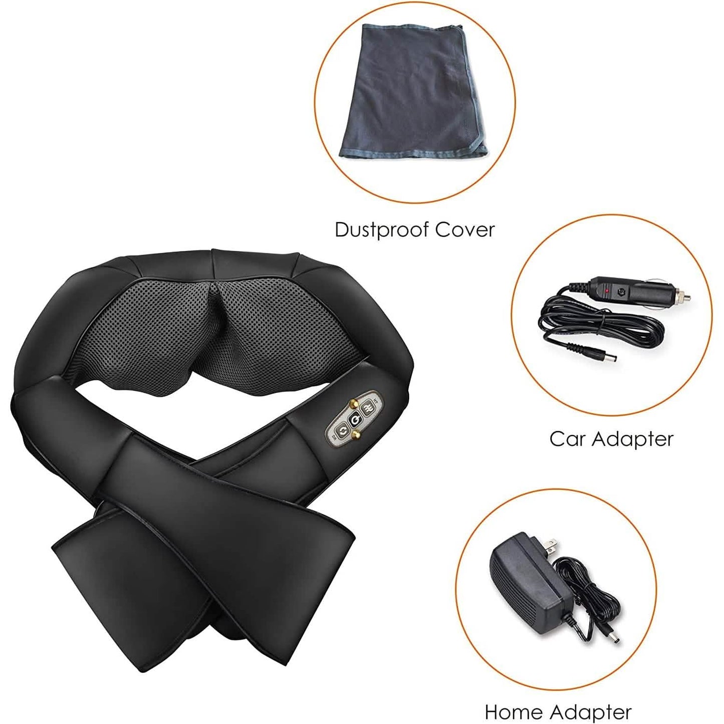 Shiatsu Neck and Shoulder Massager - 4D Back Massager with Heat DailySale