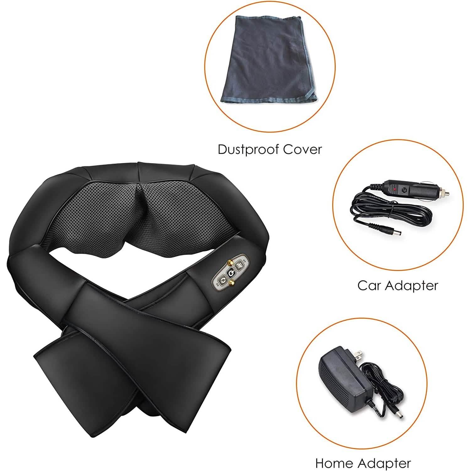 Shiatsu Neck and Shoulder Massager - 4D Back Massager with Heat DailySale