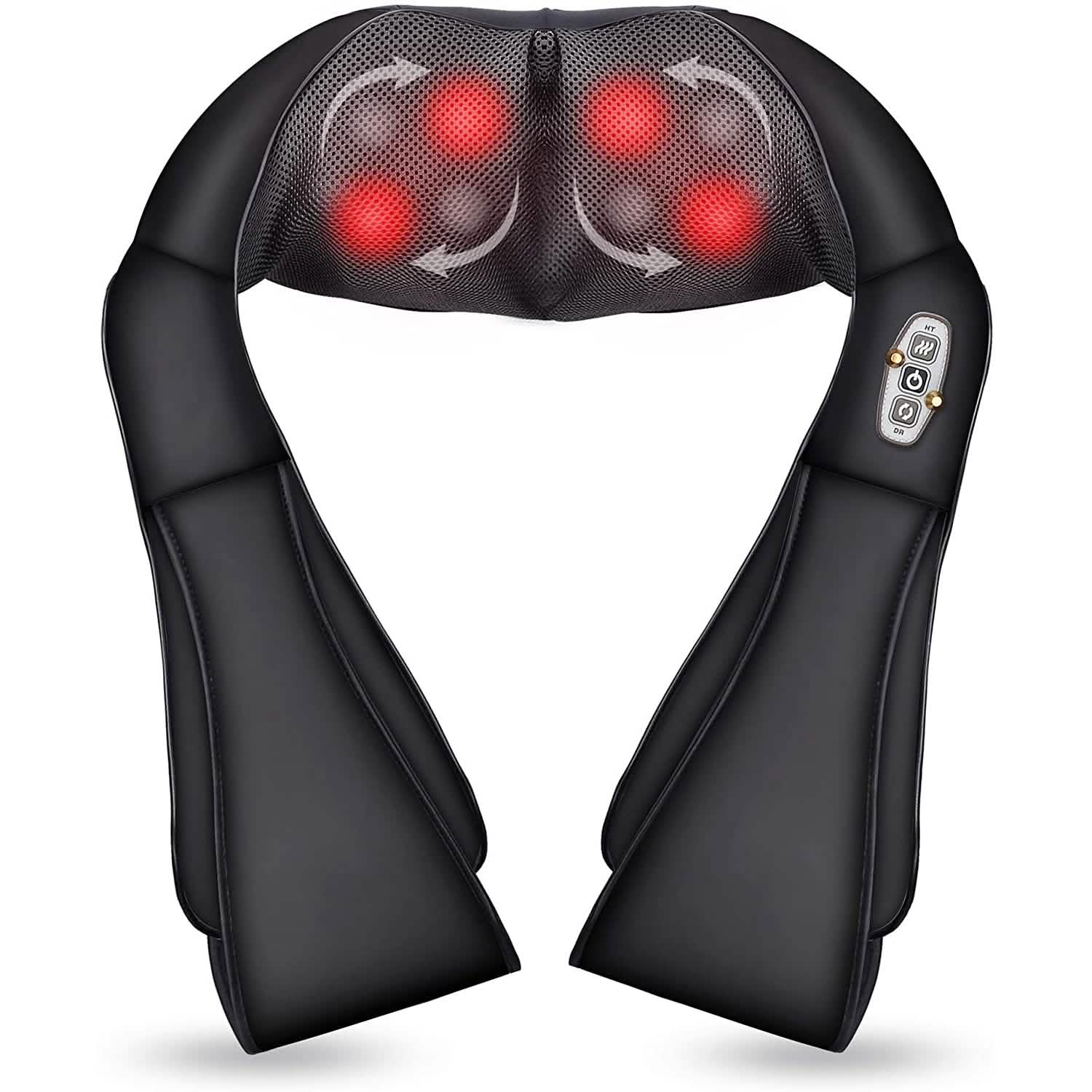 Shiatsu Neck and Shoulder Massager - 4D Back Massager with Heat DailySale