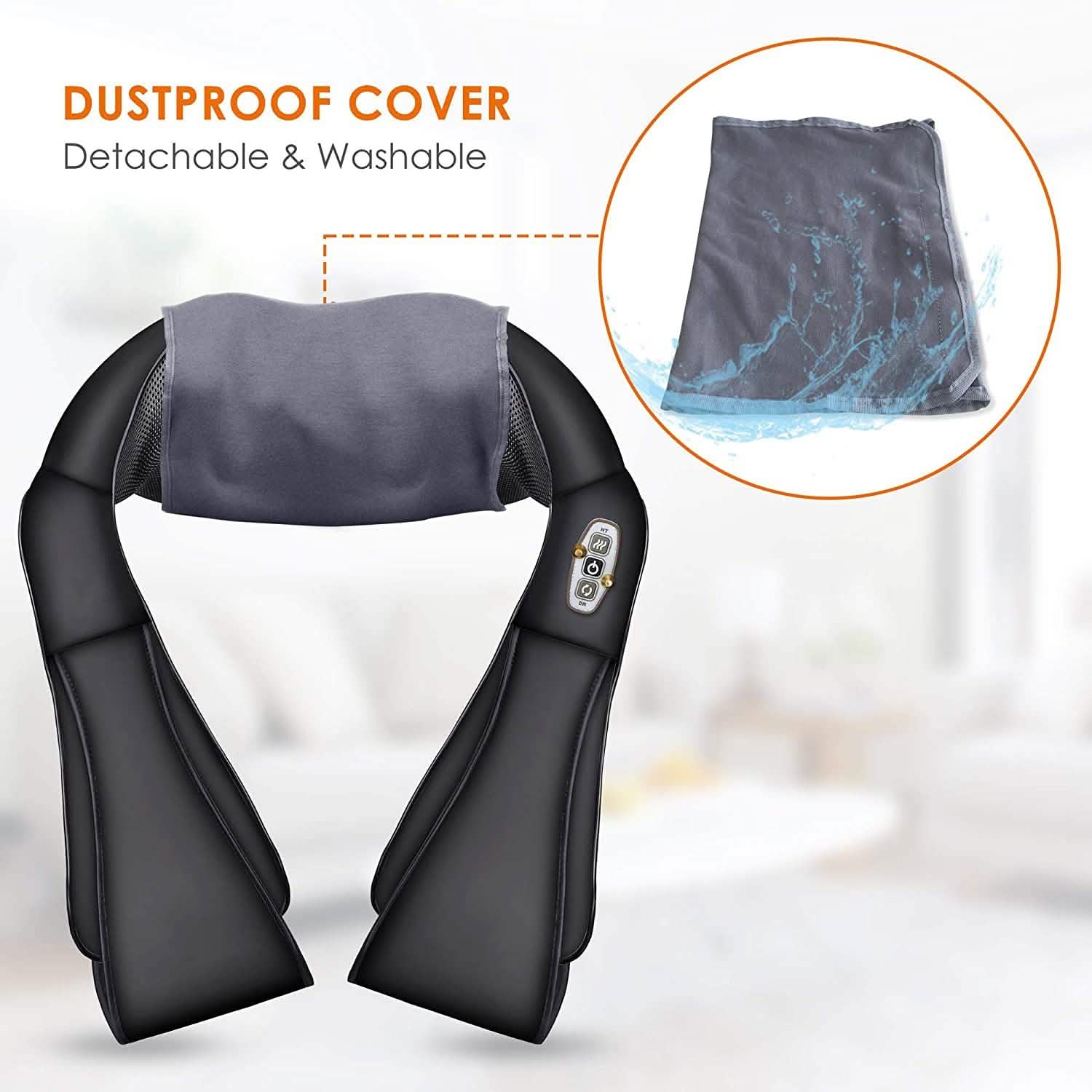 Shiatsu Neck and Shoulder Massager - 4D Back Massager with Heat DailySale