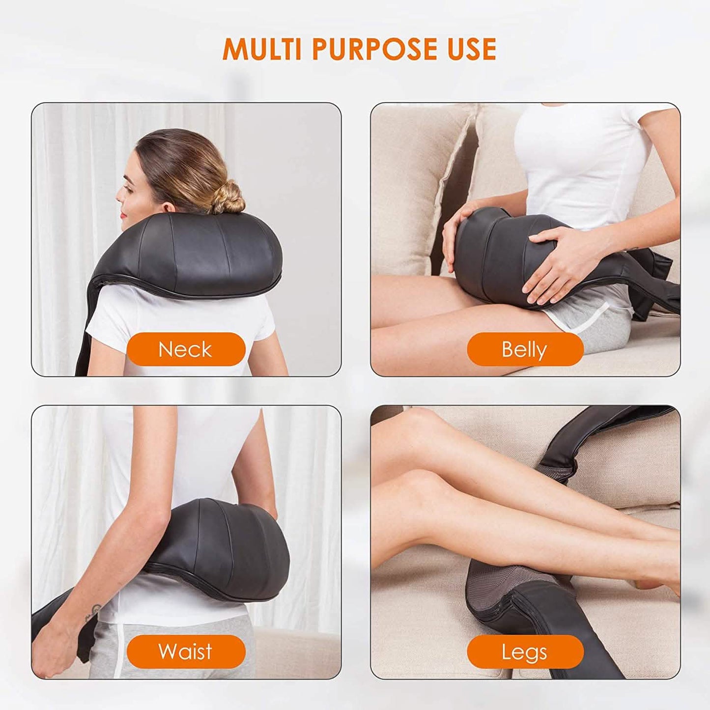 Shiatsu Neck and Shoulder Massager - 4D Back Massager with Heat DailySale
