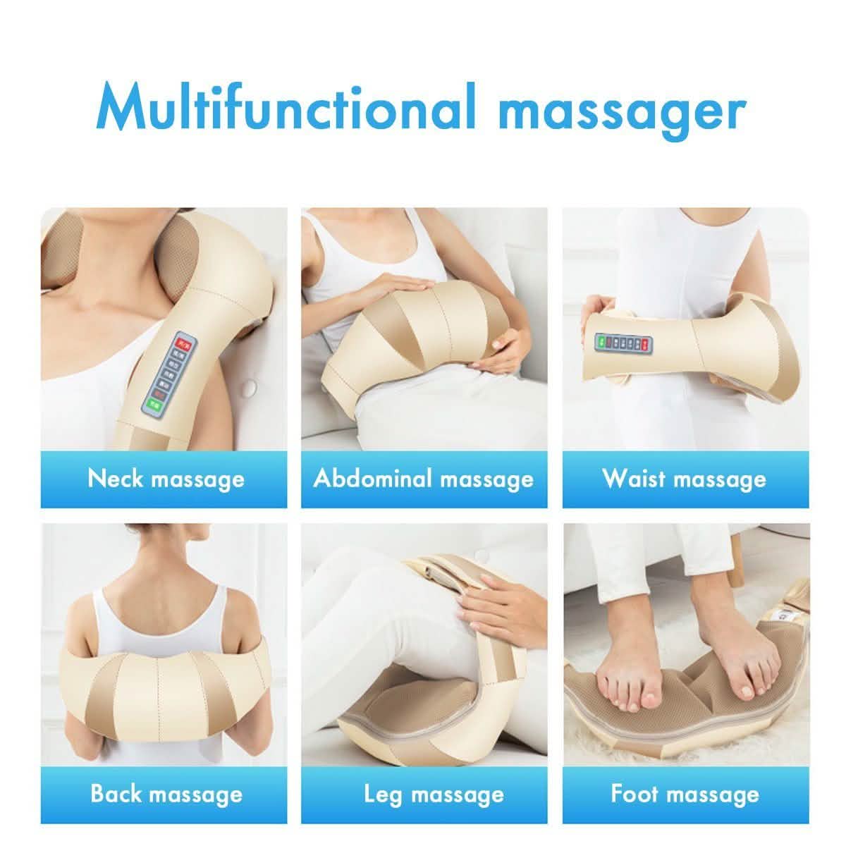 Shiatsu Neck Back Massager Shoulder Massager with Heat DailySale