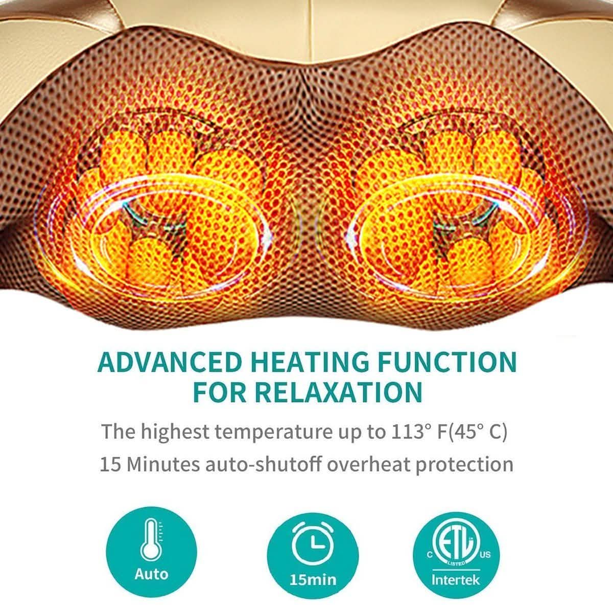 Shiatsu Neck Back Massager Shoulder Massager with Heat DailySale