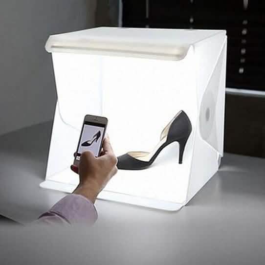 Shibusa Folding Photo Studio Kit Box with 2 LED Light Strips DailySale