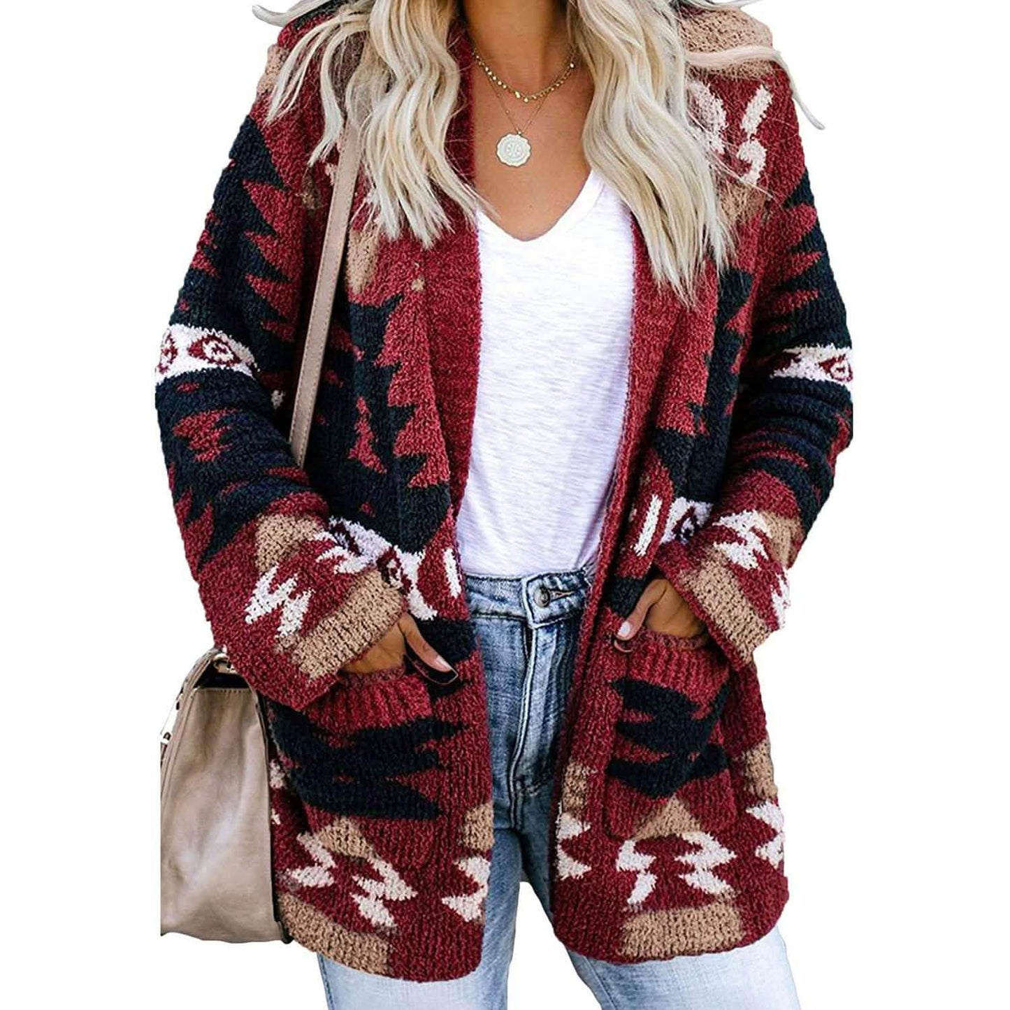 Sidefeel Women Open Front Cardigan Sweater Button Down Knit Sweater Coat DailySale
