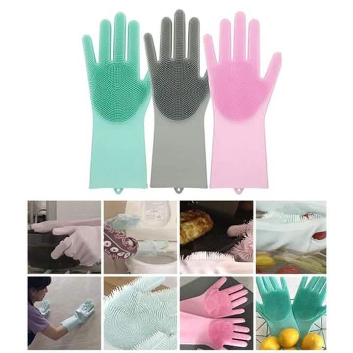 Silicone Scrubber Bristly Gloves DailySale