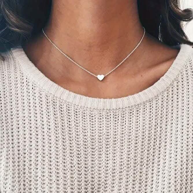 Simple Exquisite Heart-Shaped Pendant Alloy Necklace DailySale