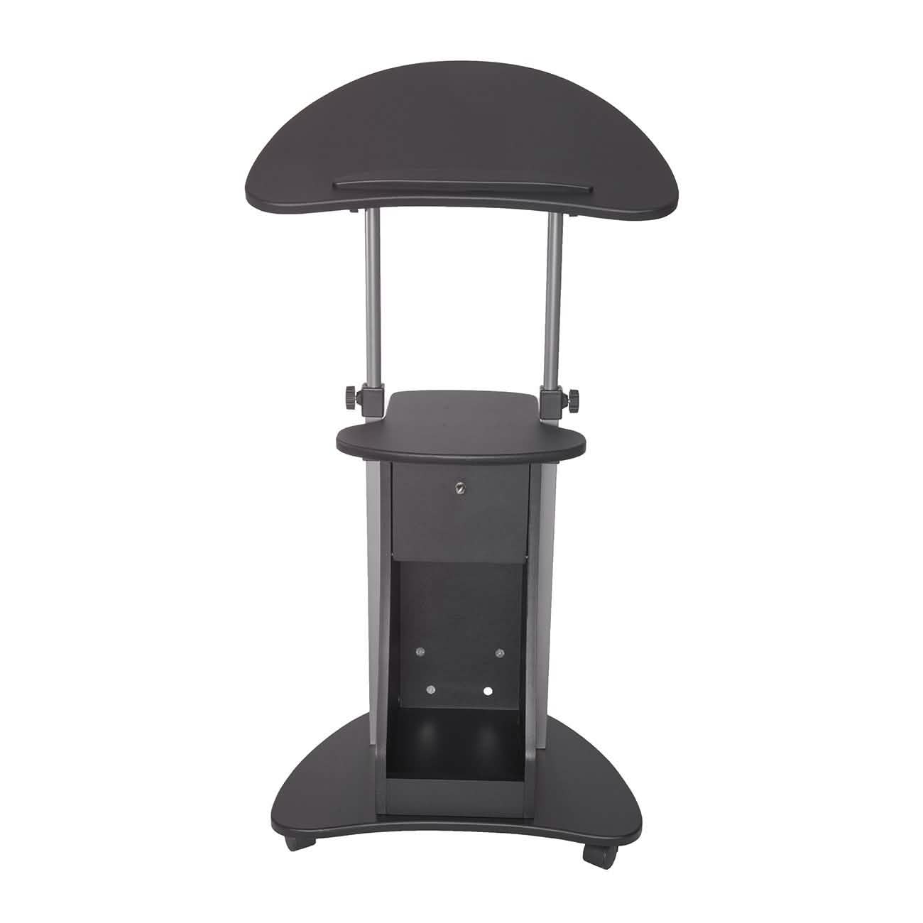 Sit-to-Stand Rolling Adjustable Laptop Cart with Storage DailySale
