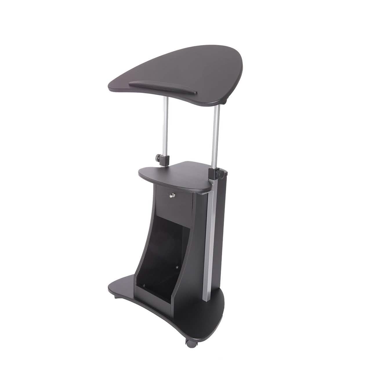 Sit-to-Stand Rolling Adjustable Laptop Cart with Storage DailySale