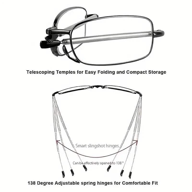 Sleek Folding Reading Glasses with Anti-Blue Light Protection DailySale