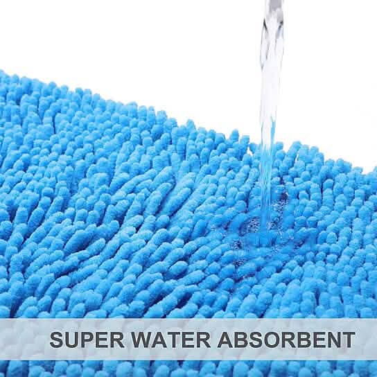 Slip-Resistant Shag Anna Chenille Soft Absorbent Bath Mat Bathroom Rug 17" x 24" DailySale