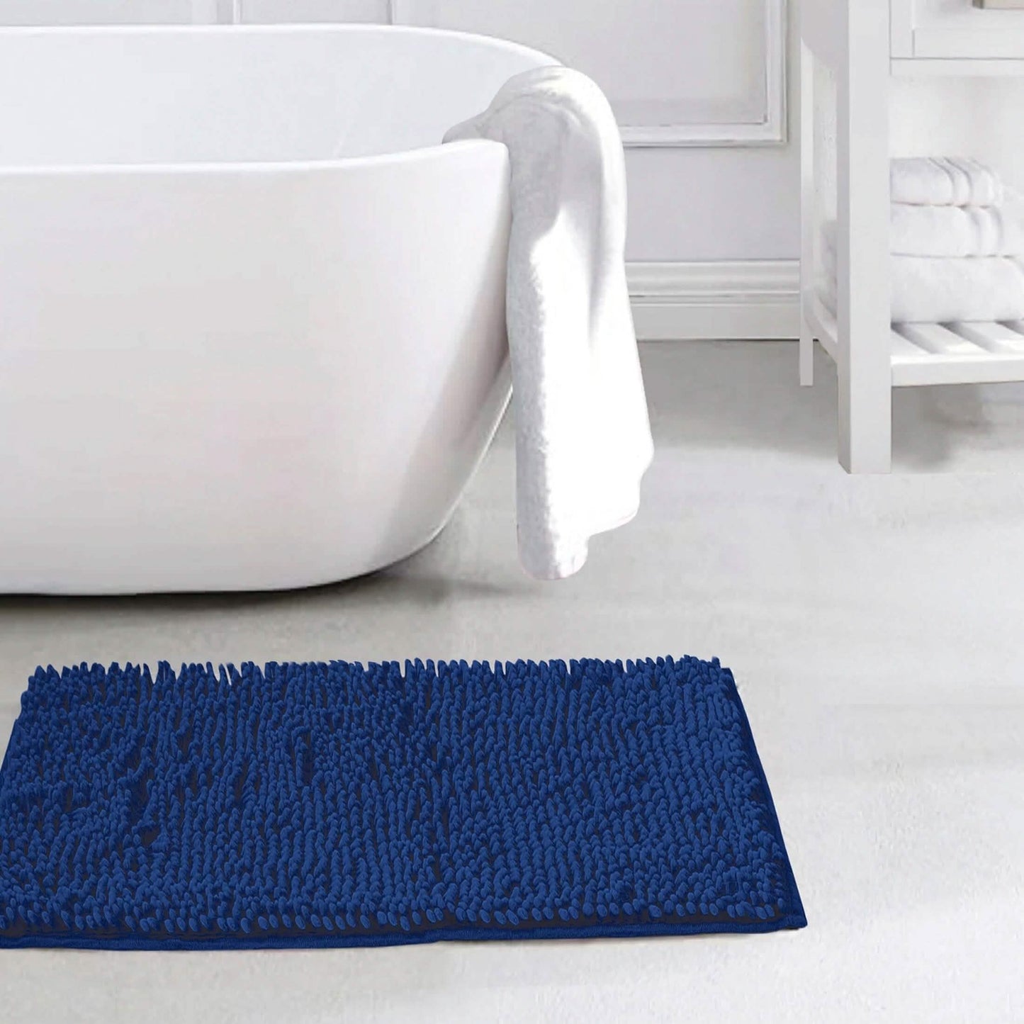Slip-Resistant Shag Anna Chenille Soft Absorbent Bath Mat Bathroom Rug 17" x 24" DailySale