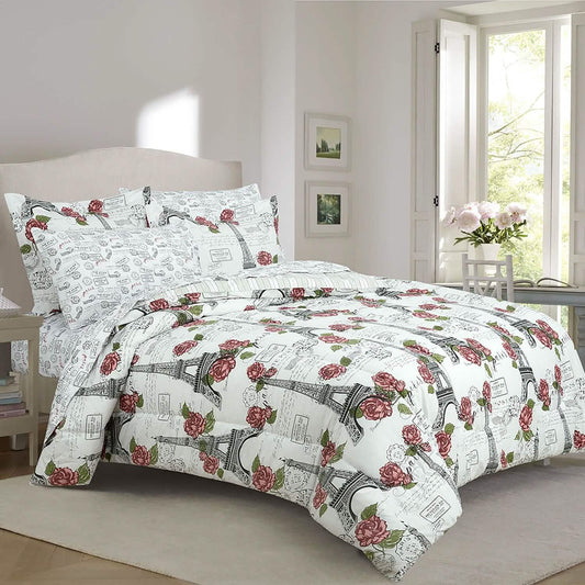 Sloane Street Paris Rose Eiffel Tower Reversible Bed in a Bag DailySale