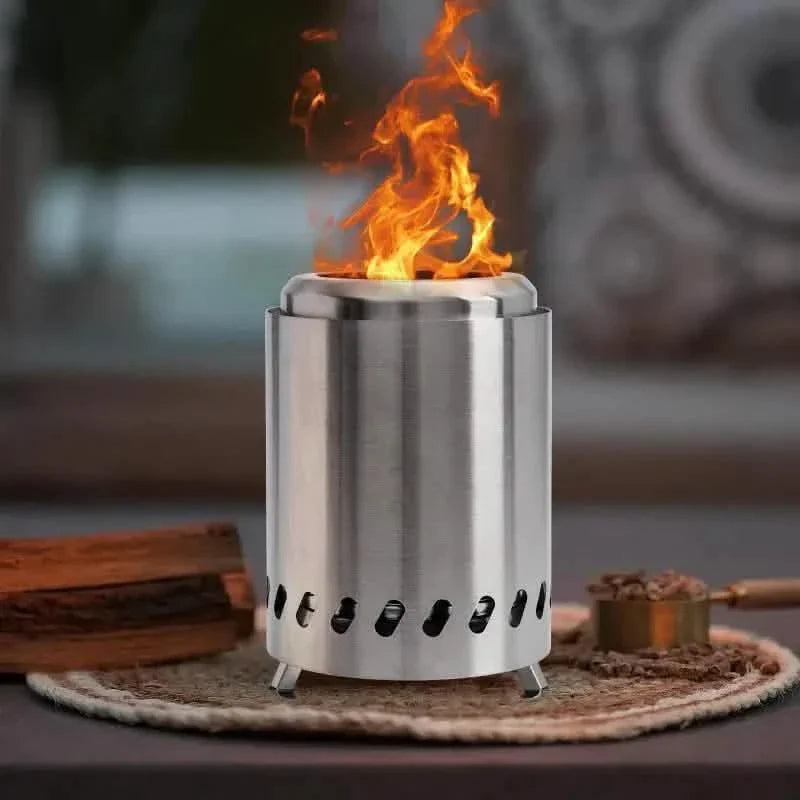 Small Portable Table Fire Pit with Stand & Carry Bag DailySale
