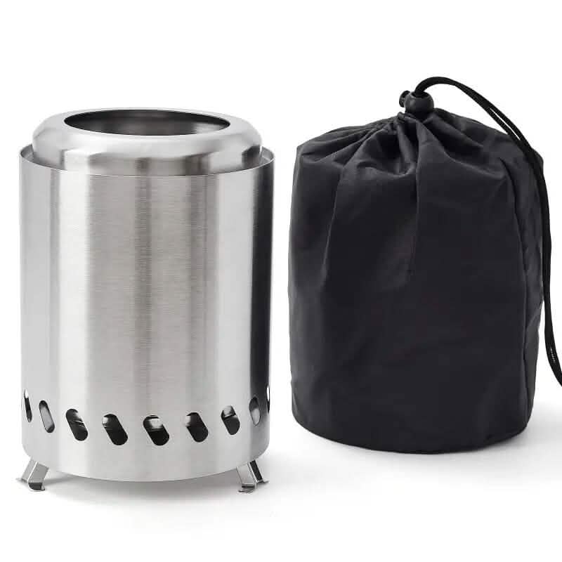 Small Portable Table Fire Pit with Stand & Carry Bag DailySale