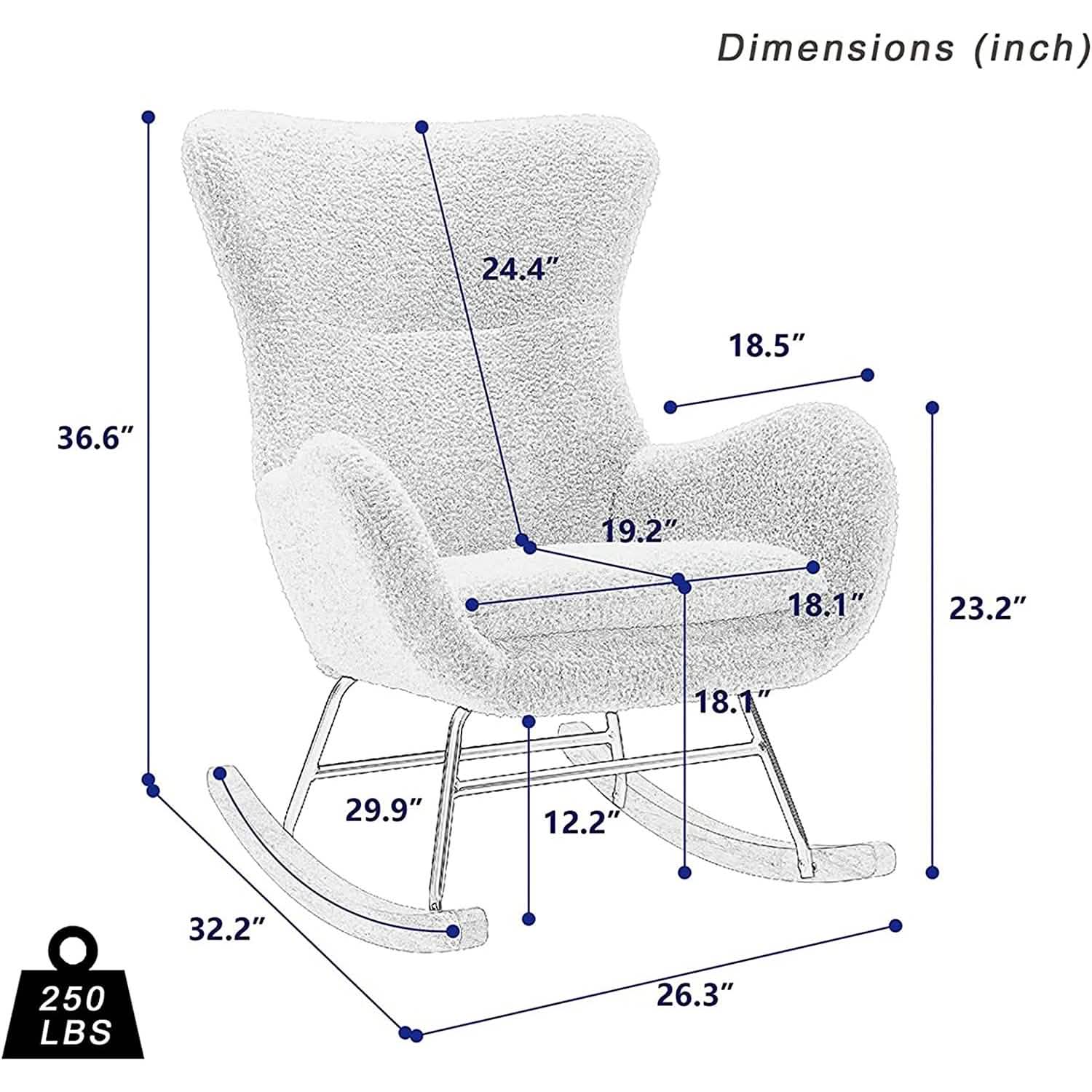 Small Rocking Accent Chair DailySale