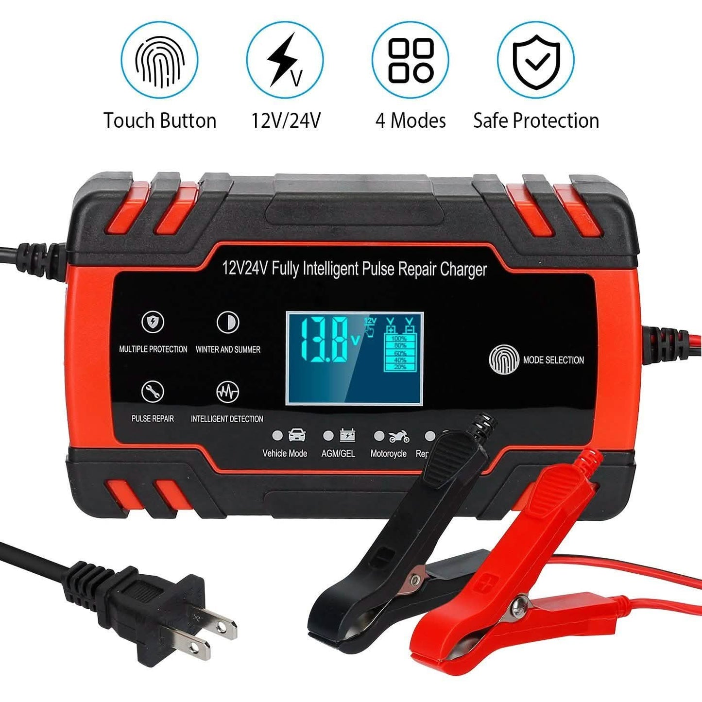 Smart Automatic Battery Charger with LCD Display DailySale