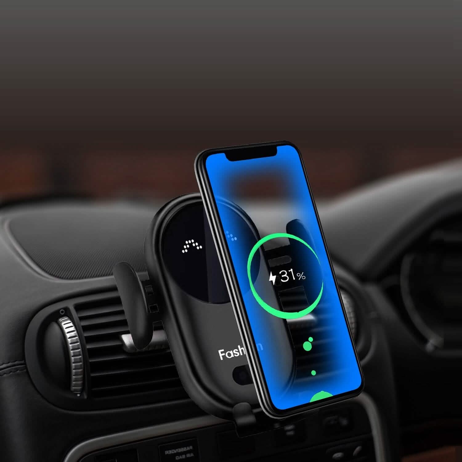 Smart Car Wireless Charger Auto Sensing Phone Holder 10W Qi Fast Charging Air Vent DailySale