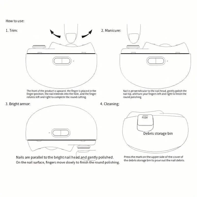 Smart Electric Nail Clipper with Anti-Pinch DailySale