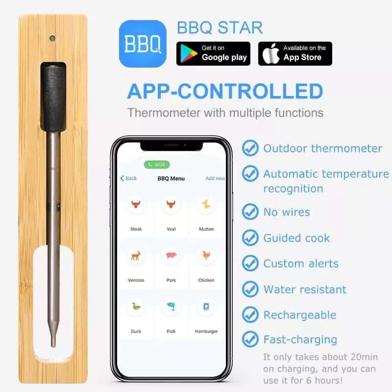 Smart Meat Thermometer with Bluetooth DailySale