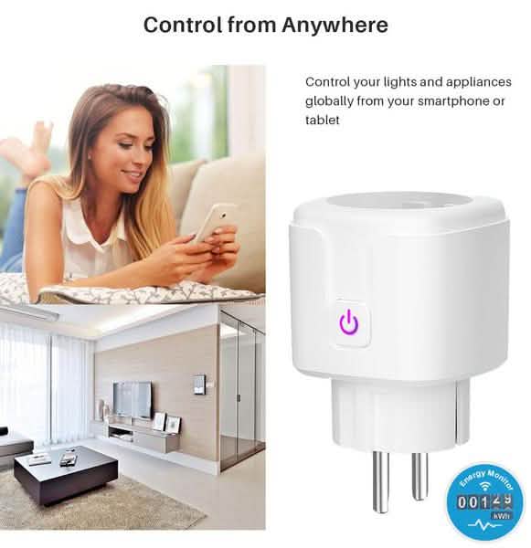 Smart Plug WiFi Socket Power Monitor Timing Function Tuya SmartLife APP Control Works With Alexa Google Assistant DailySale