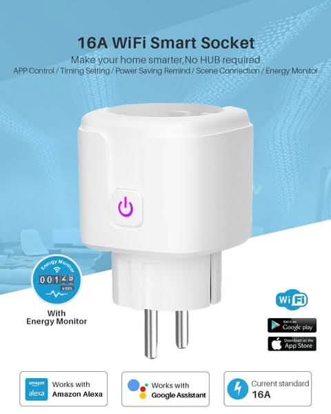 Smart Plug WiFi Socket Power Monitor Timing Function Tuya SmartLife APP Control Works With Alexa Google Assistant DailySale
