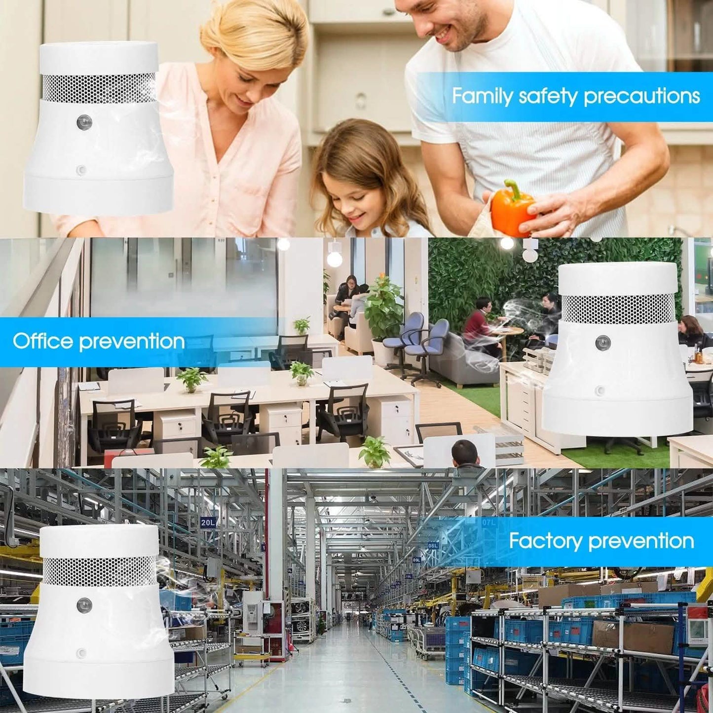 Smart WiFi Standalone Photoelectric Smoke Alarm DailySale