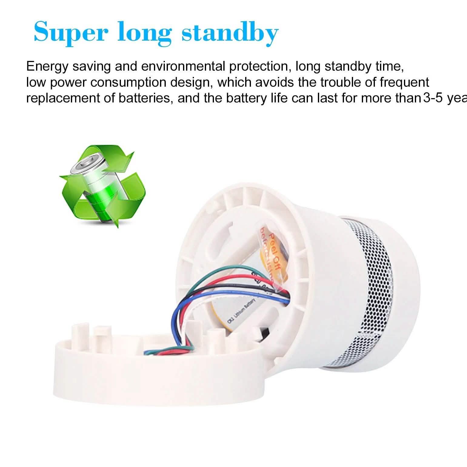 Smart WiFi Standalone Photoelectric Smoke Alarm DailySale