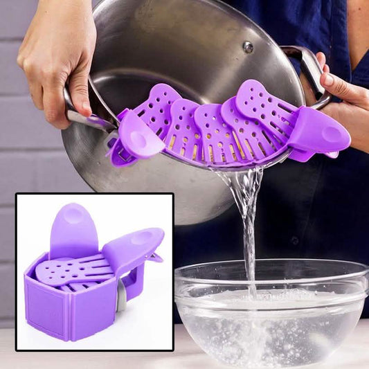 Snapbit Hands-Free Strainer for Pots, Pans & Bowls DailySale