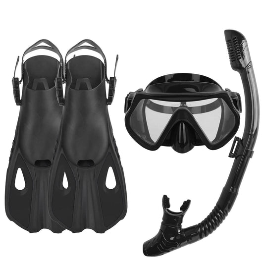 Snorkling Gear Mask Fin Set with Adjustable Swim Fins DailySale