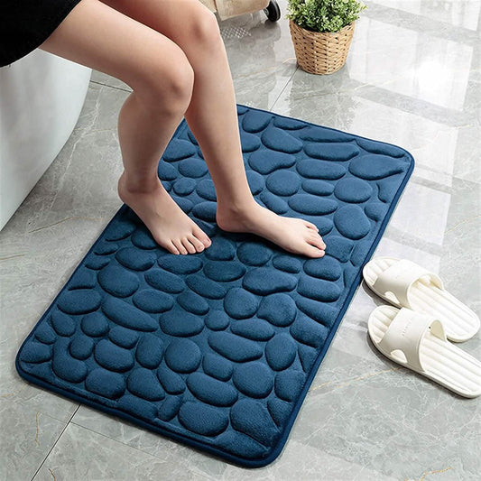 Soft Memory Foam Non Slip Cobblestone Embossing Bath Mat DailySale