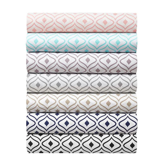 Soft Two-Tone Diamond Print Deep Pocket Sheet Sets DailySale