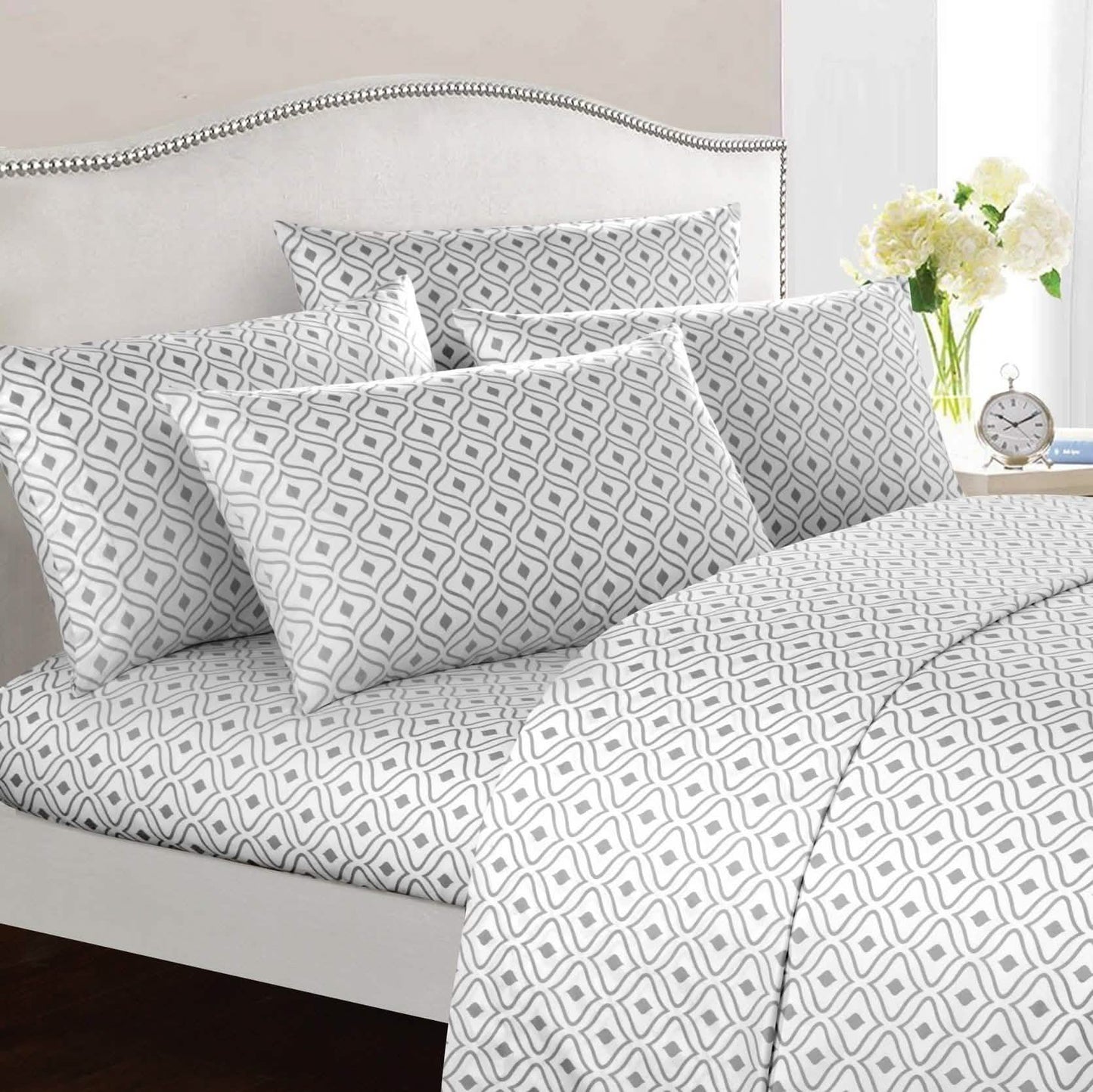 Soft Two-Tone Diamond Print Deep Pocket Sheet Sets DailySale
