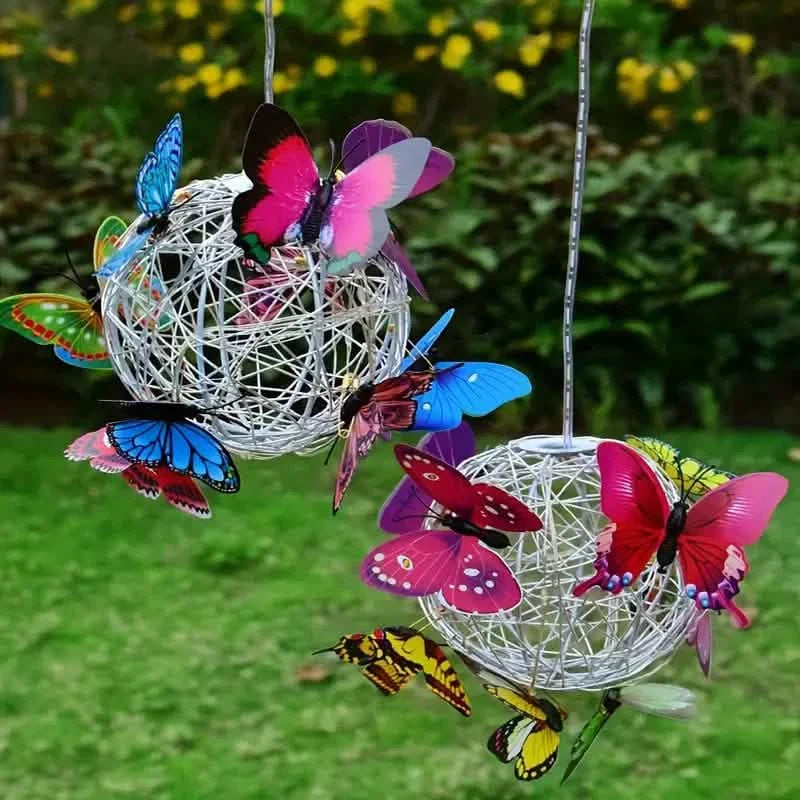 Solar Butterfly Wind Chime Lights, Garden Hanging Decor Lighting Fixture DailySale