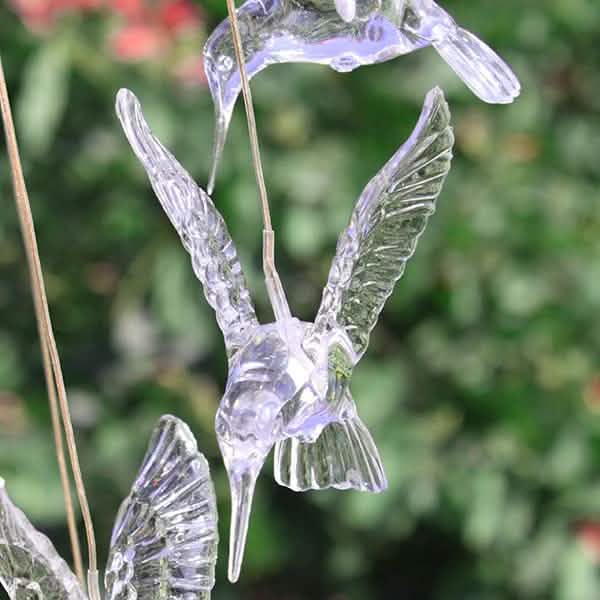 Solar Color Changing LED Hummingbird Wind Chimes DailySale