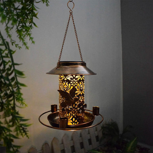 Solar Decorative Hanging Bird Feeder Lantern DailySale