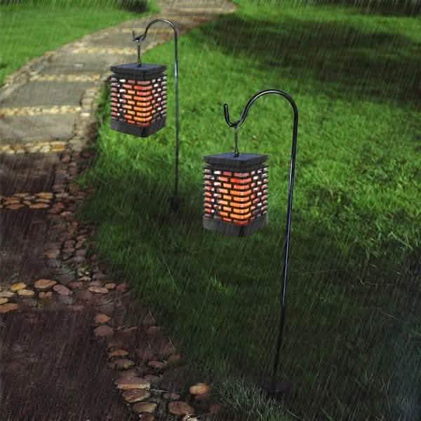 Solar Flame Hanging Lantern Lights DailySale