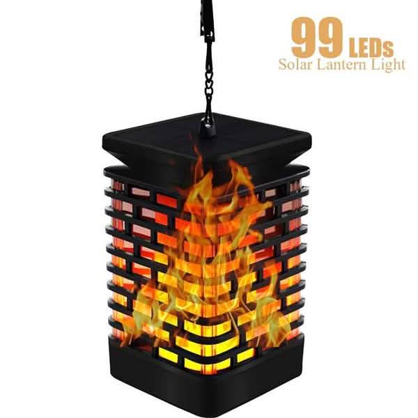 Solar Flame Hanging Lantern Lights DailySale