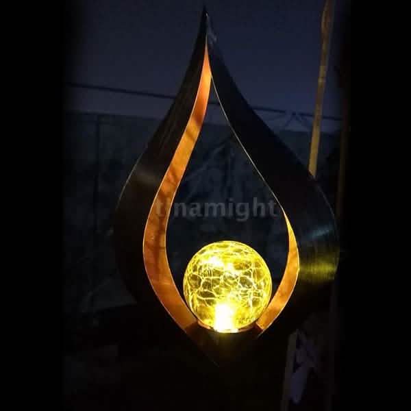 Solar LED Simulate Flame Light Lawn Lantern Lamp Waterproof Outdoor Lights DailySale