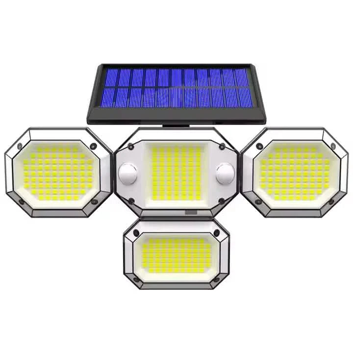 Solar Light Outdoor with Remote Control Double Motion Sensor Light 306/208 Led Wall Lamp IP65 Spotlight Exterior Garage Lighting DailySale