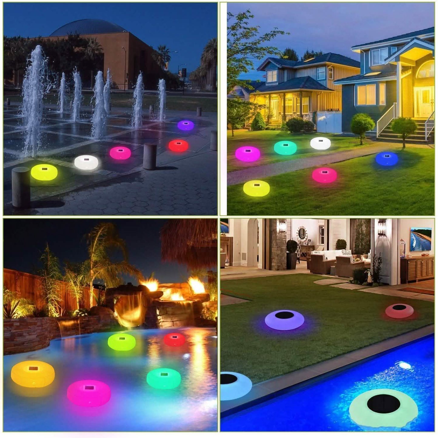 Solar Powered Floating Pool Lamps Light Sensor DailySale